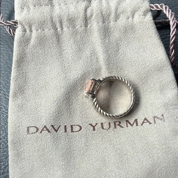 David Yurman Petite Morganite Wheaton Ring - Picture 4 of 6